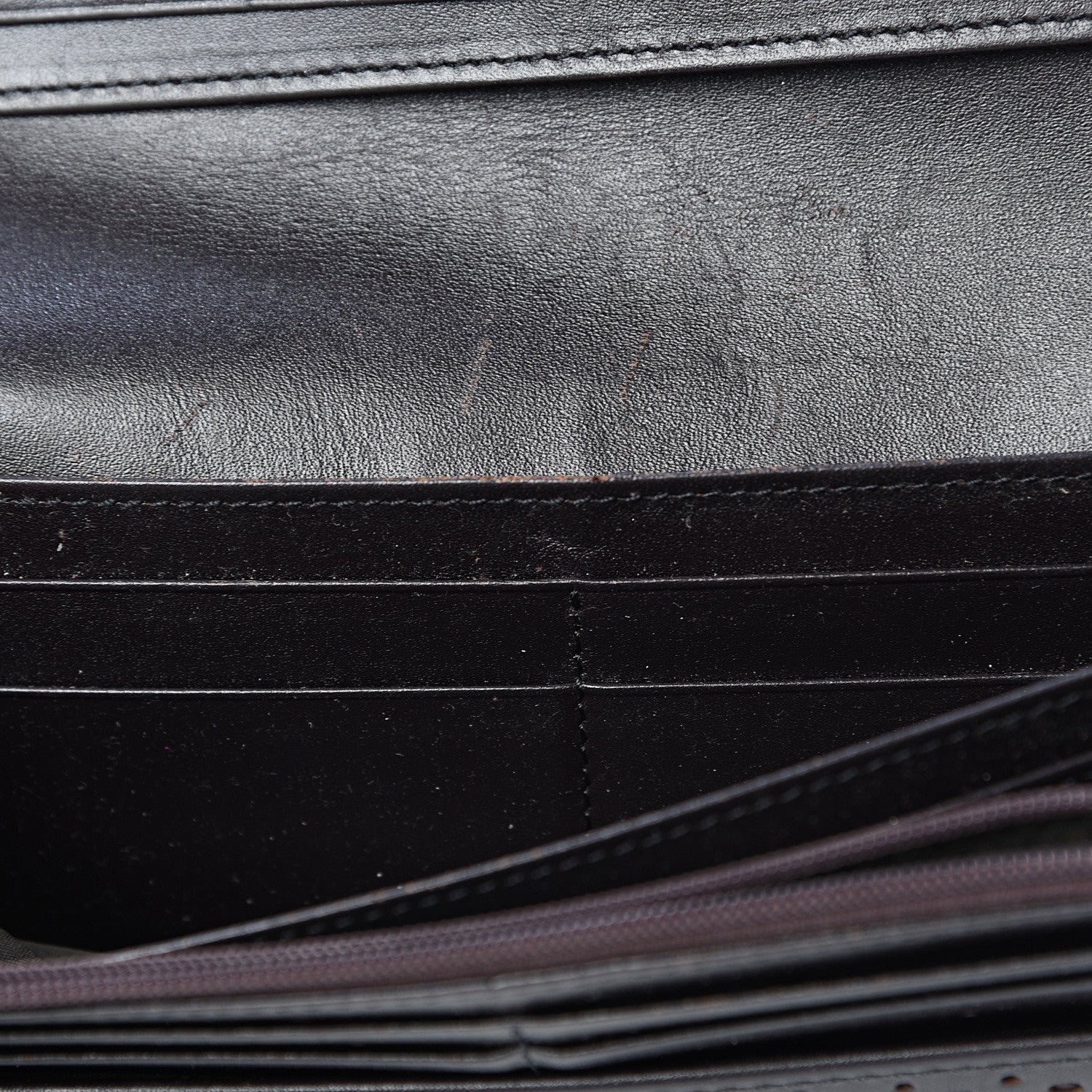 Burberry Grainy Calfskin Continental Wallet Dark Brown 7 of 17