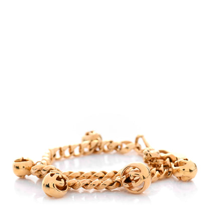 Gucci Metal GG Logo Charm Bracelet Gold 1 of 4