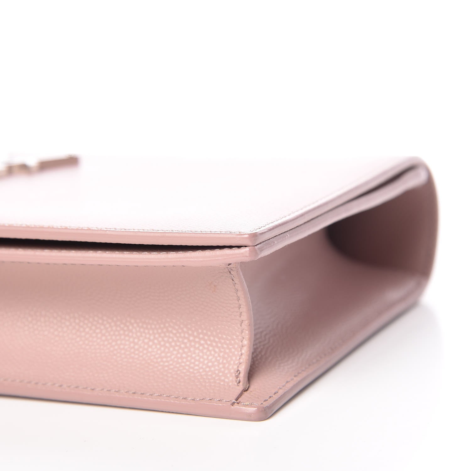 Saint Laurent Grain De Poudre Classic Kate Monogram Clutch Pale Pink 6 of 9