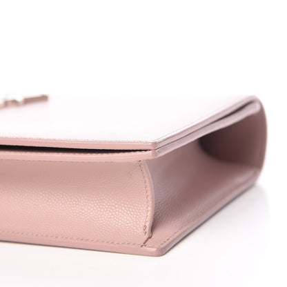 Saint Laurent Grain De Poudre Classic Kate Monogram Clutch Pale Pink 6 of 9