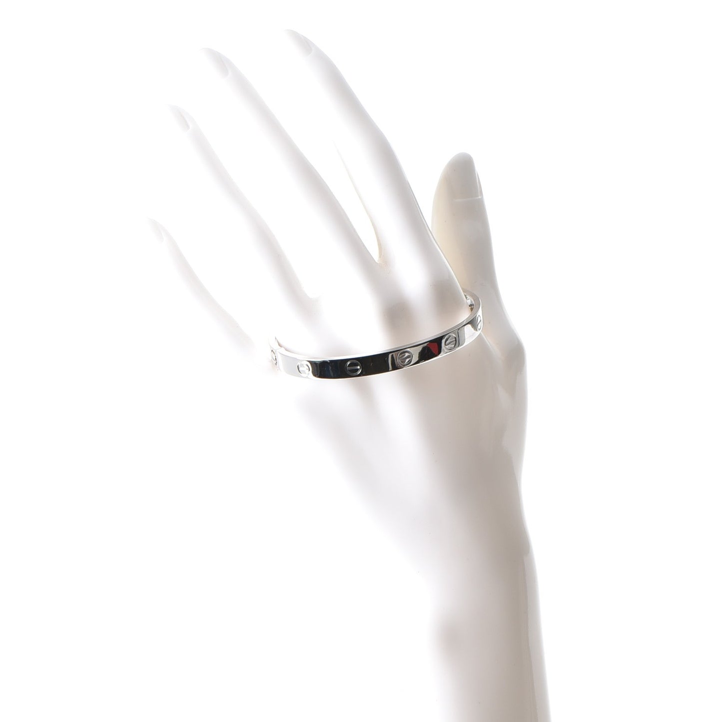 18K White Gold LOVE Bracelet 17