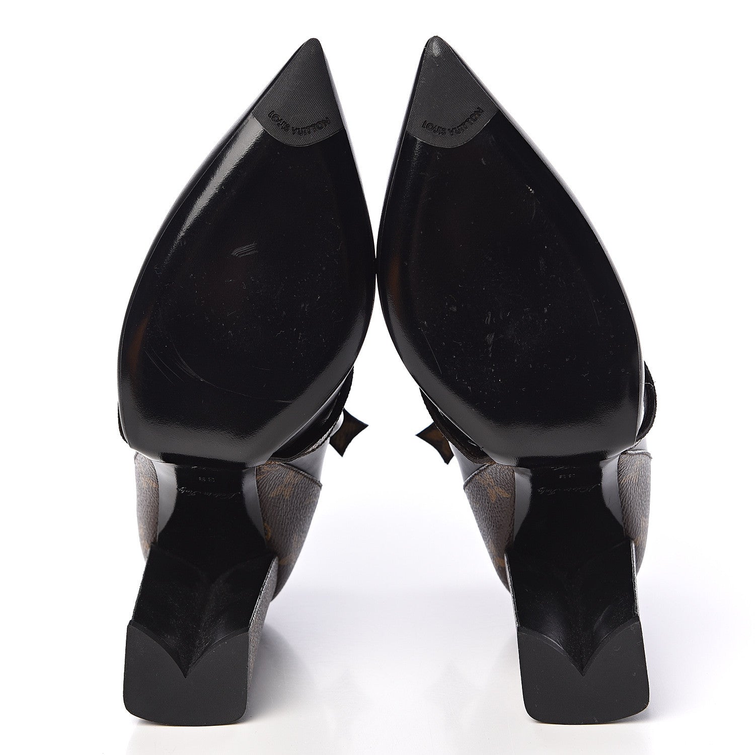 Louis Vuitton Calfskin Patent Monogram Matchmake Low Boots 39 5 of 11