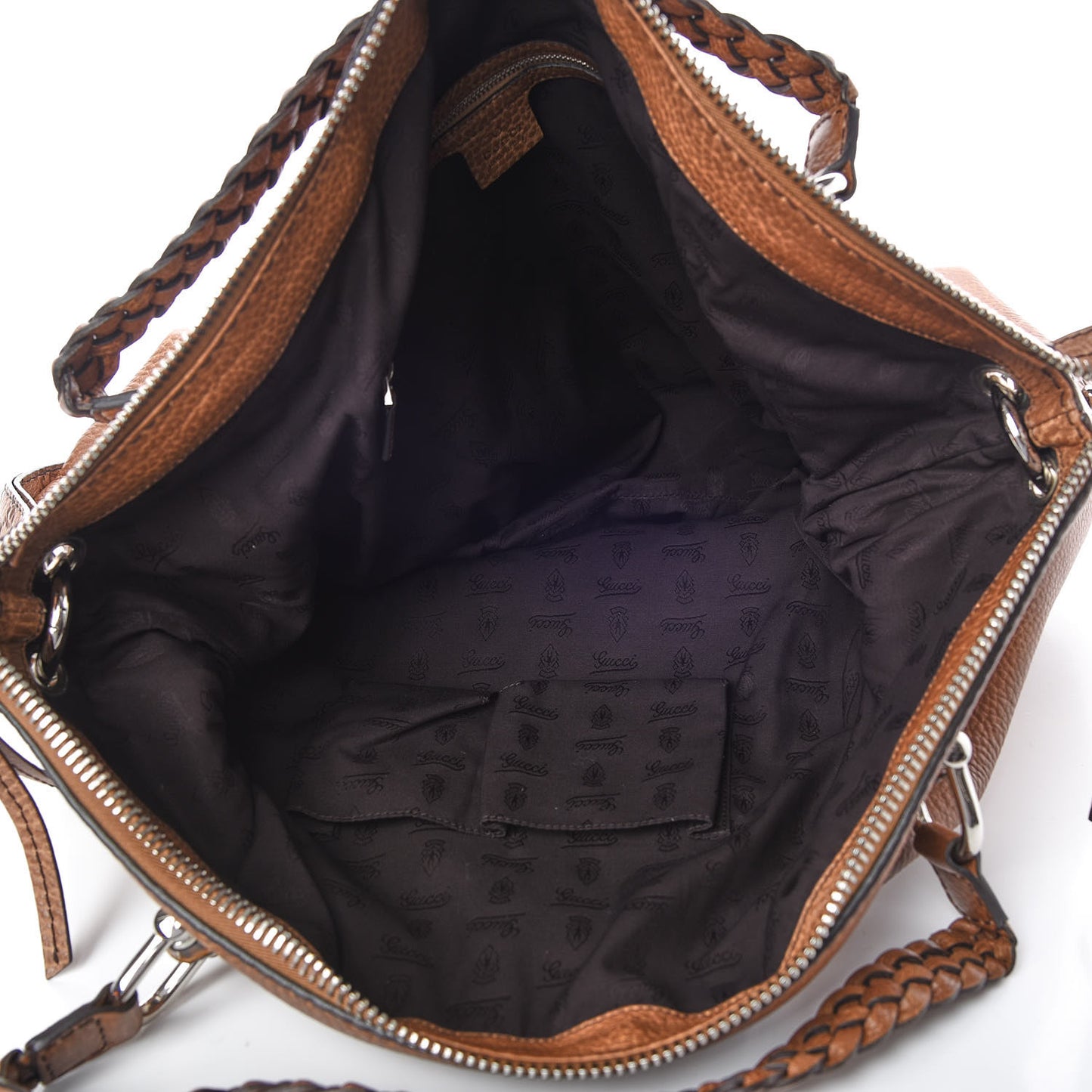 Calfskin Large Bamboo Bar Shoulder Bag Light Brown