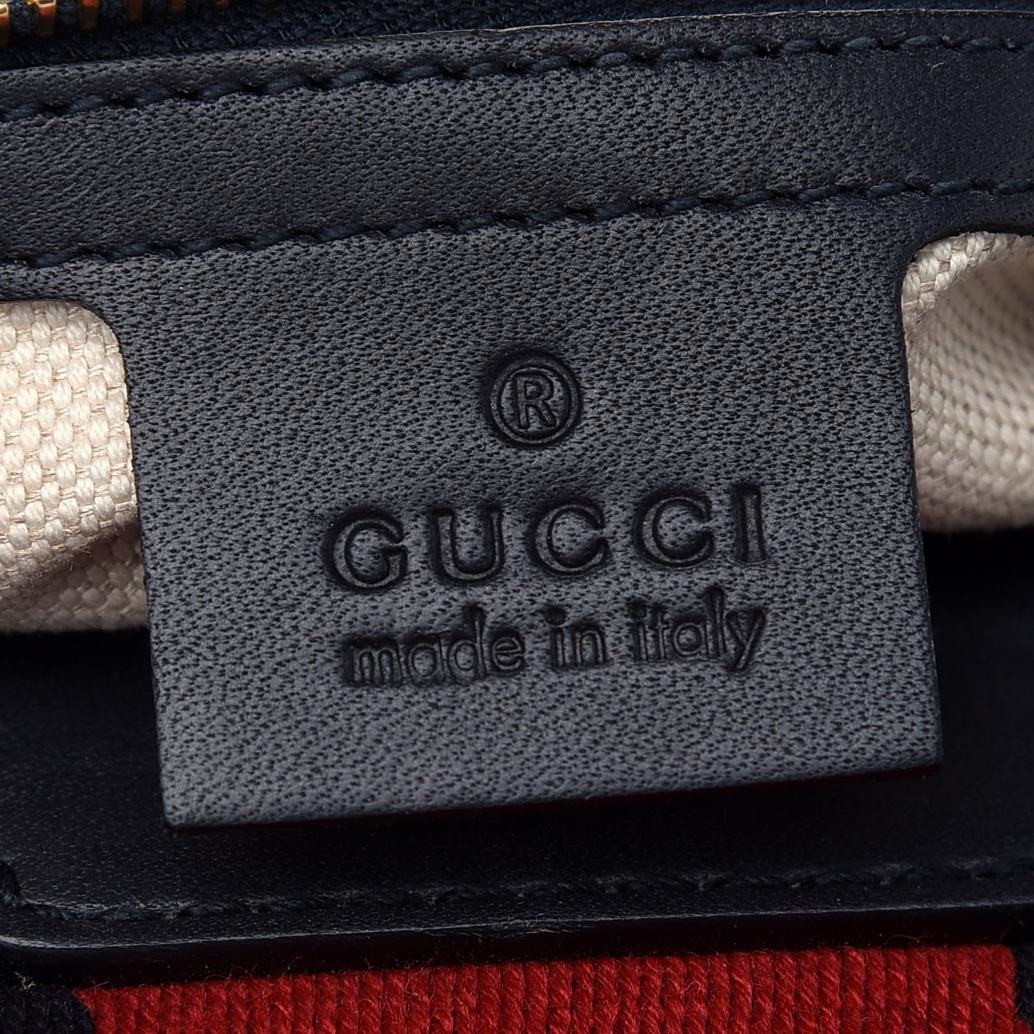 Gucci Monogram Vintage Web Small Boston Navy 6 of 9