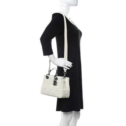 Christian Dior Calfskin Cannage Small The Lady 95.22 Ivory 2 of 11