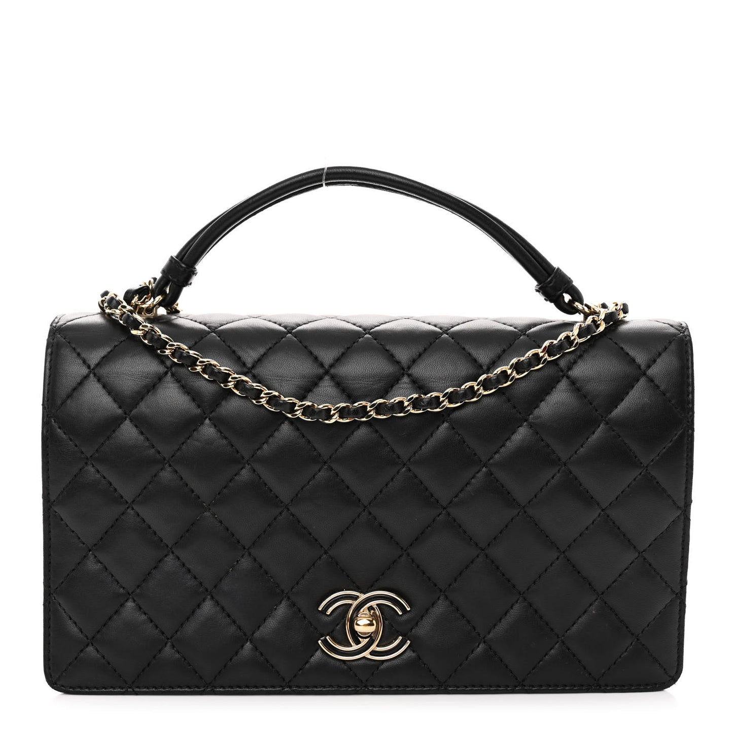 Lambskin Quilted Small Citizen Chic Flap Black