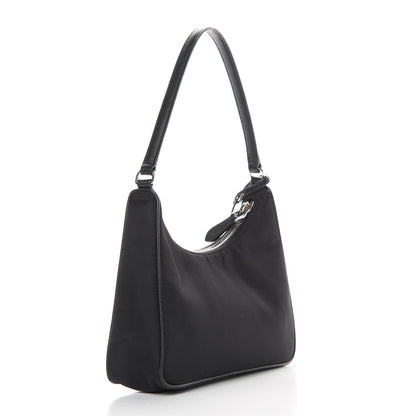 Prada Tessuto Nylon Saffiano Mini Re-Edition 2005 Bag Black 3 of 11