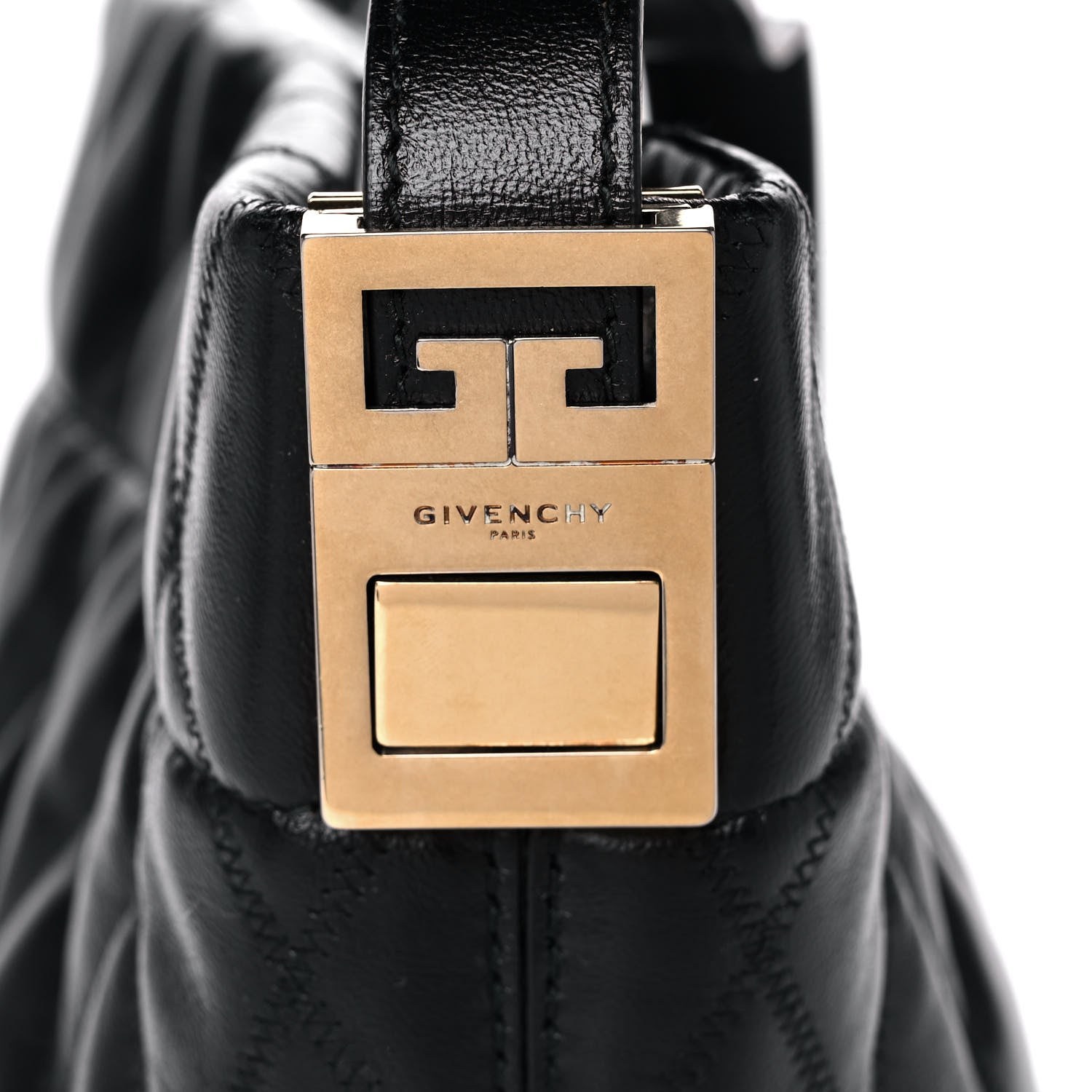 Givenchy Lambskin Quilted Mini GV Bucket Bag Black 8 of 13