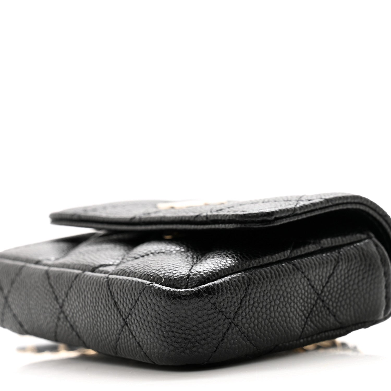 Chanel Caviar Quilted Mini Pearl On Top Coin Purse With Chain Black 11 of 11