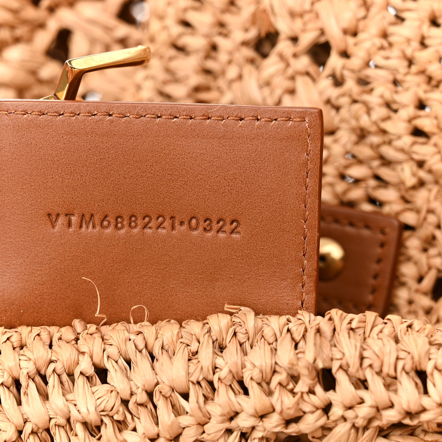 Raffia Calfskin Medium Panier Tote Naturel