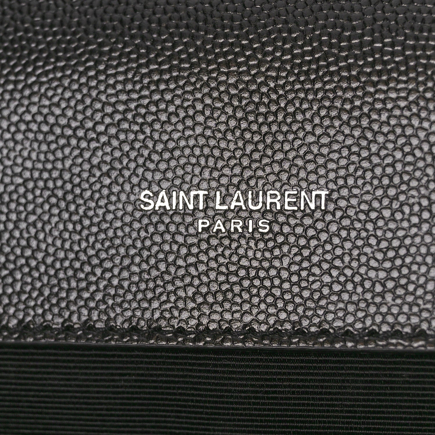 Saint Laurent Grain De Poudre Textured Mixed Matelasse Large Triquilt Monogram Satchel Black 6 of 11