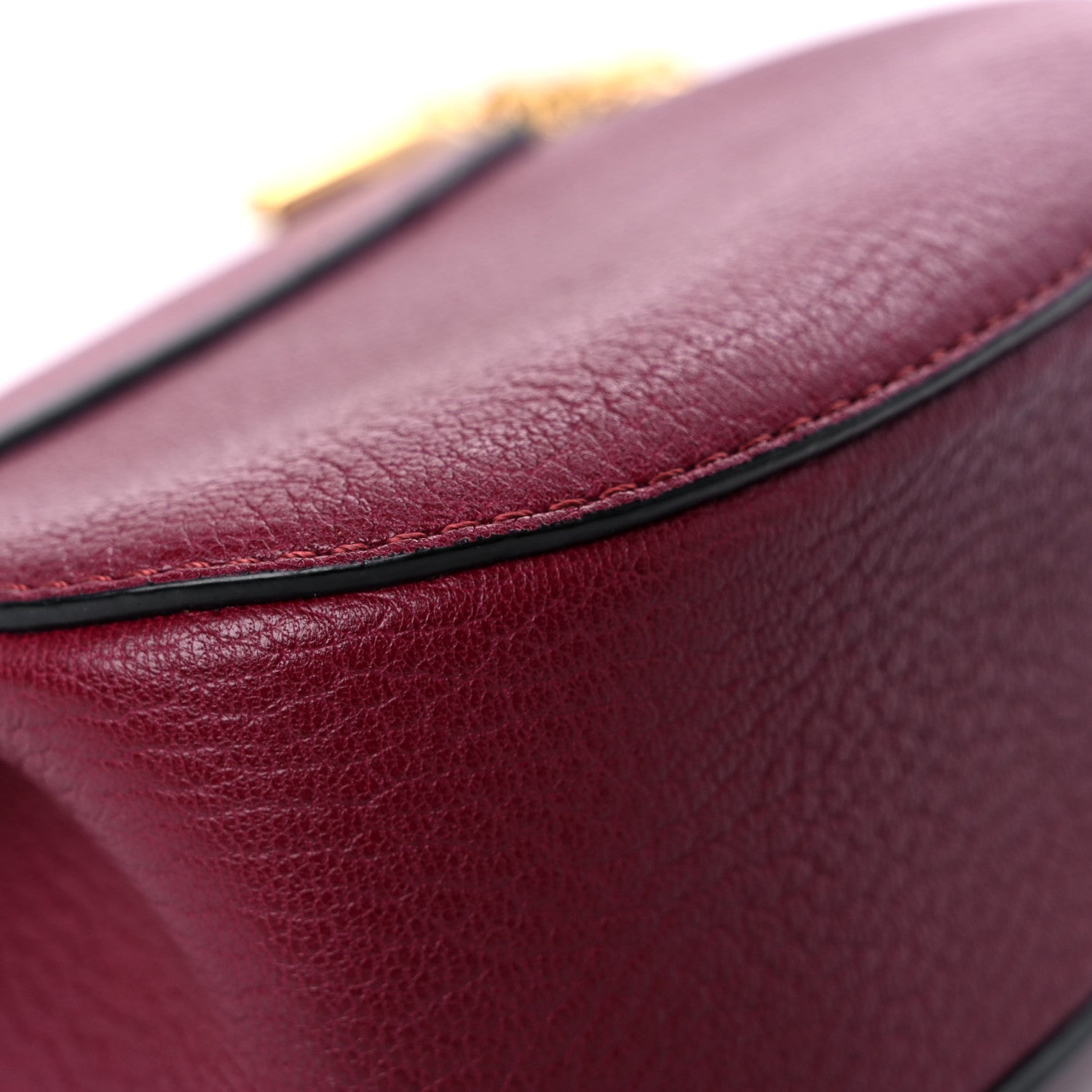 Chloe Grained Lambskin Mini Drew Shoulder Bag Wine Purple 9 of 15
