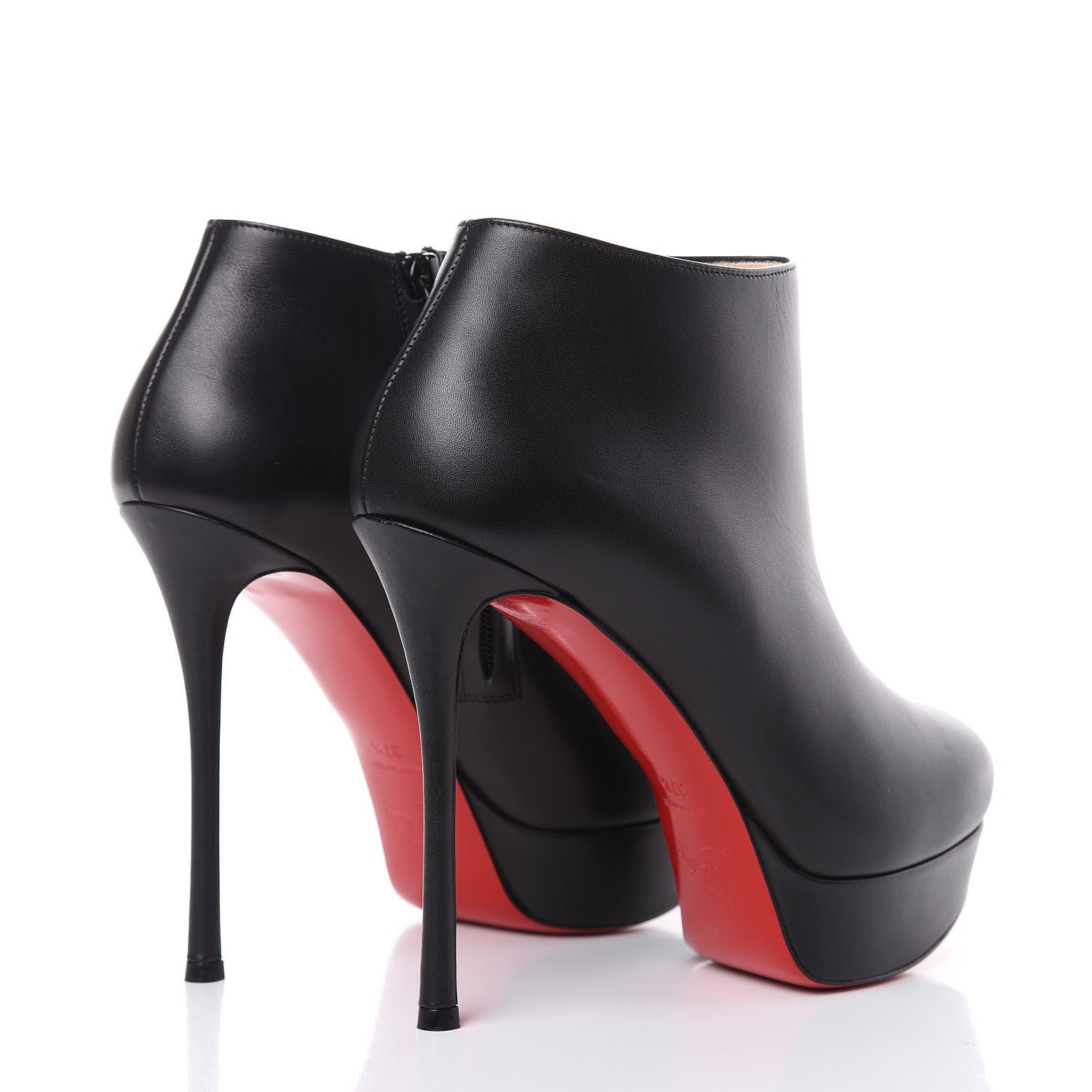 Christian Louboutin Calfskin Dirdibootie 130 Ankle Booties 37.5 Black 4 of 9