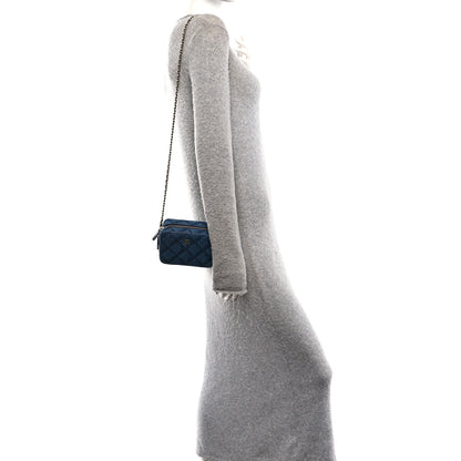 Chanel Printed Denim CC Camera Case Blue 2 of 10