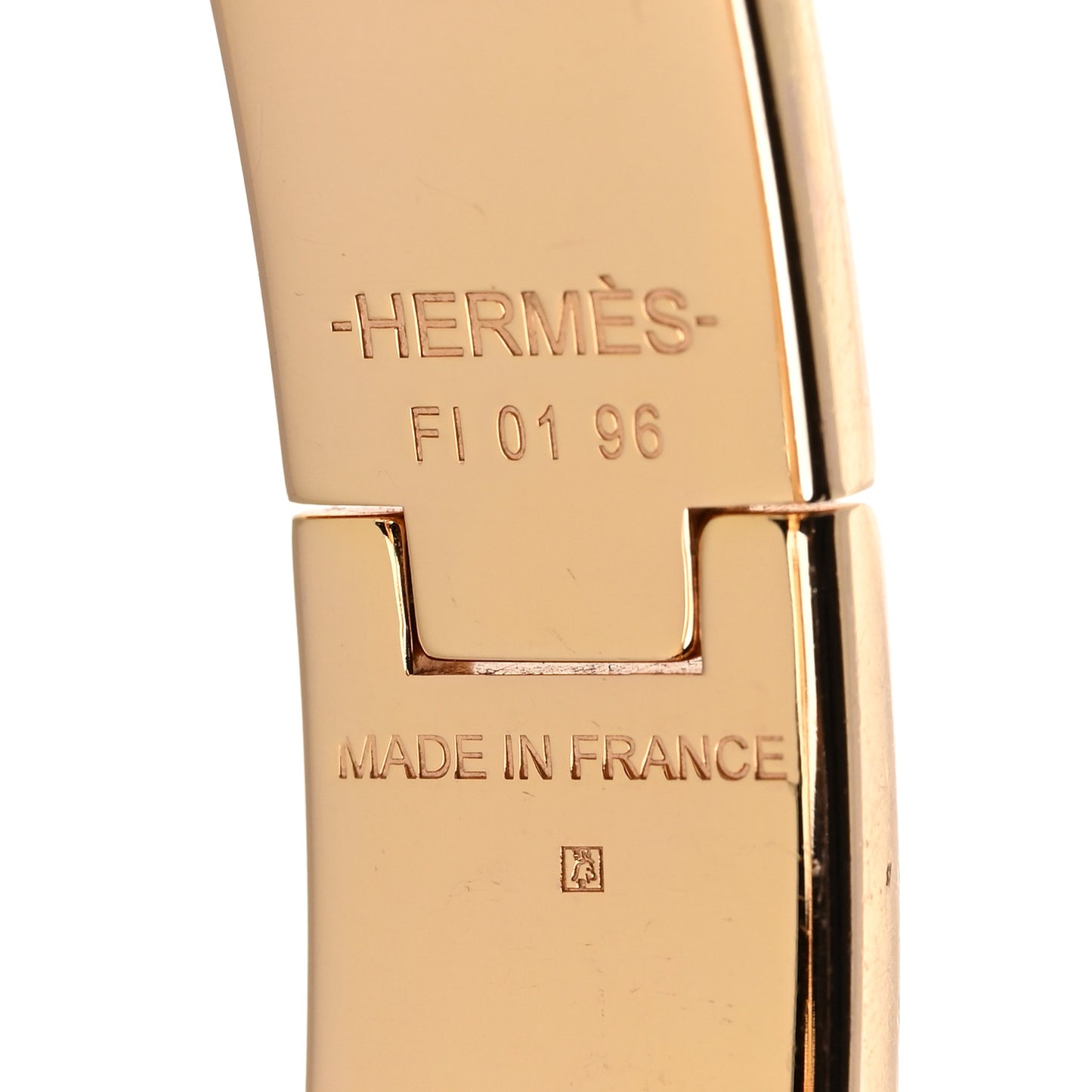 Enamel Narrow Clic Clac H Bracelet PM White