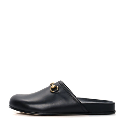 Gucci Calfskin Mens Horsebit River Slippers 9 Black 1 of 10