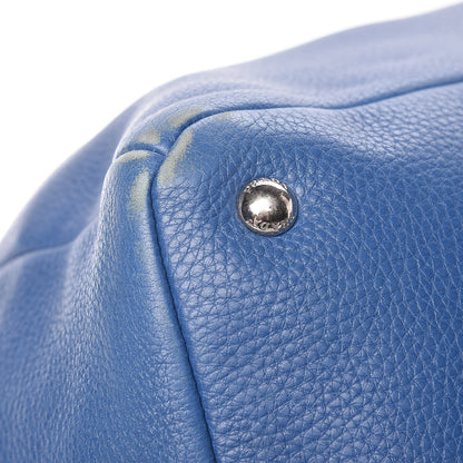 Prada Cervo Deerskin Tote Blue 12 of 16