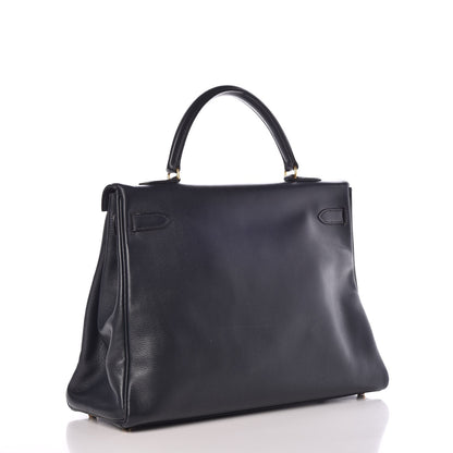 Hermes Evergrain Kelly Retourne 35 Indigo 3 of 11