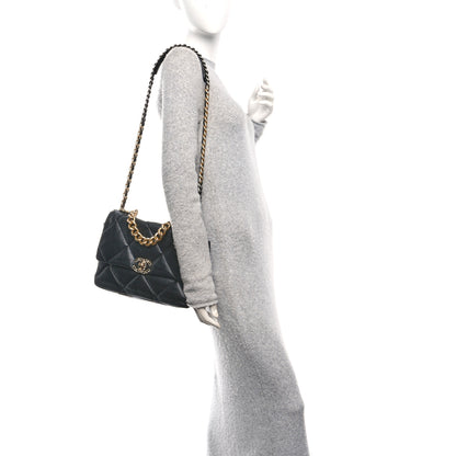 Chanel Lambskin Quilted Large Chanel 19 Flap Black 2 of 11