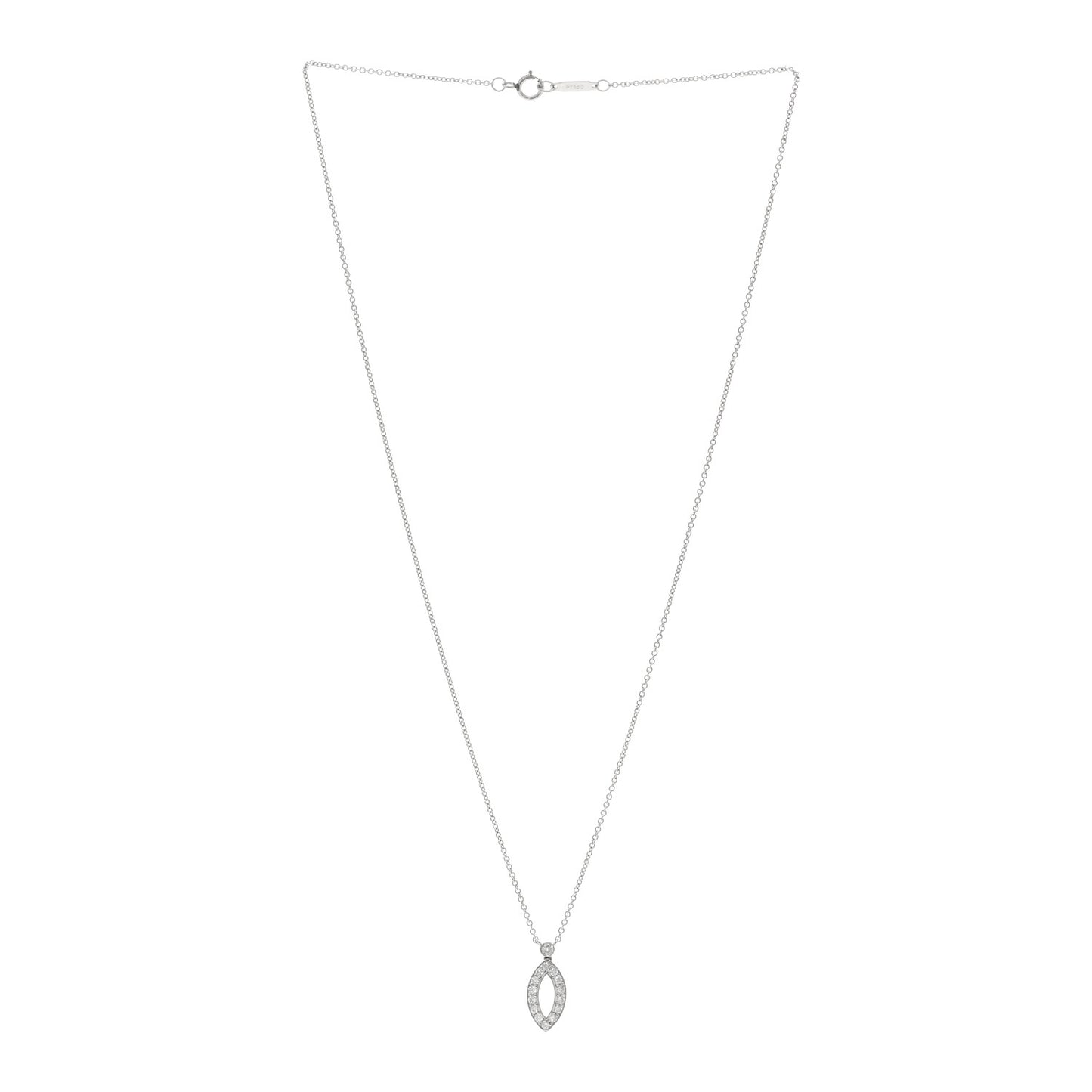 Platinum Diamond Swing Pendant Necklace