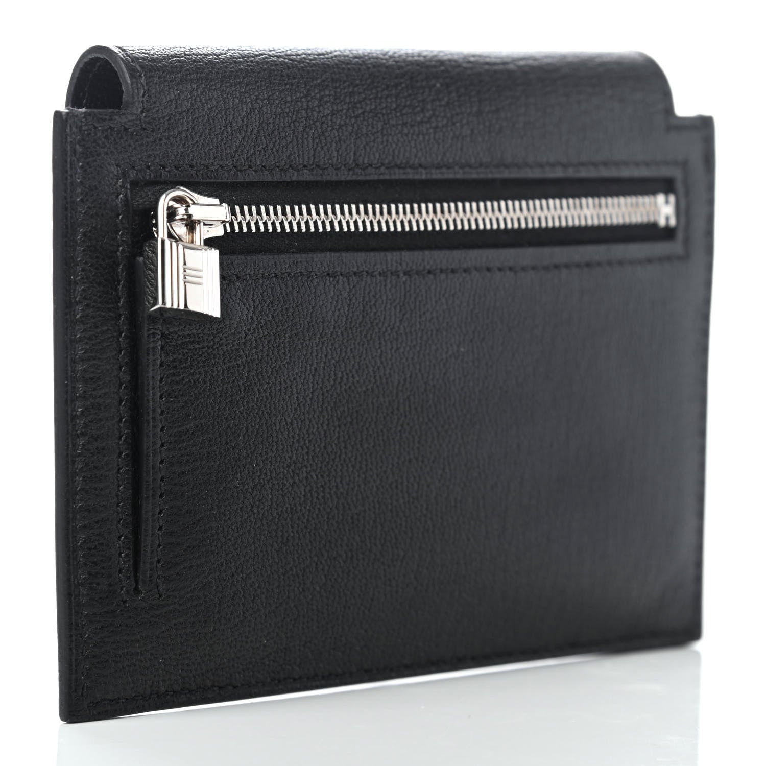 Hermes Chevre Mysore Kelly Pocket Compact Wallet Black 2 of 4