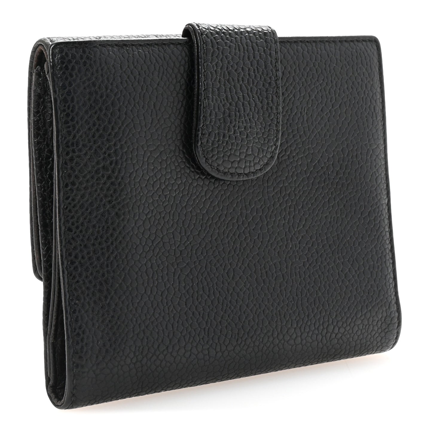 Caviar Timeless CC Compact French Wallet Black