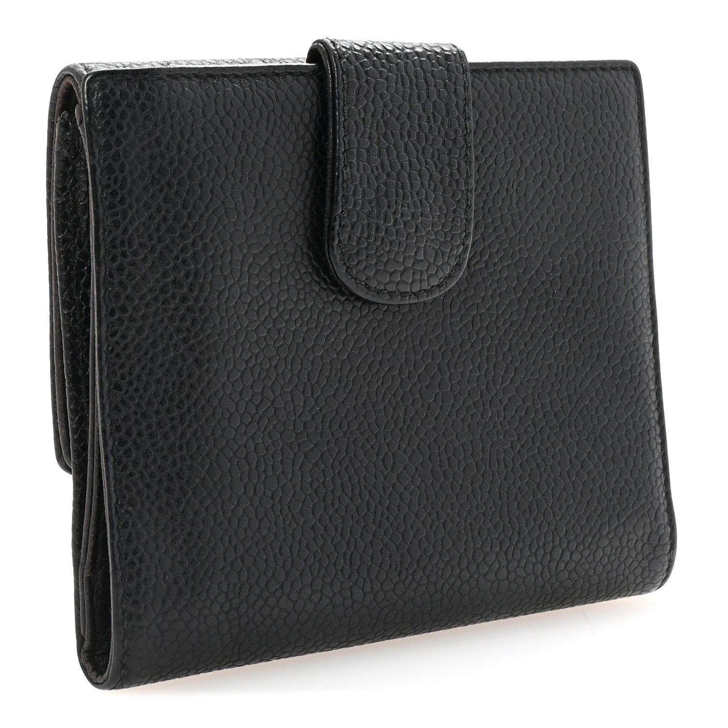 Chanel Caviar Timeless CC Compact French Wallet Black 3 of 8