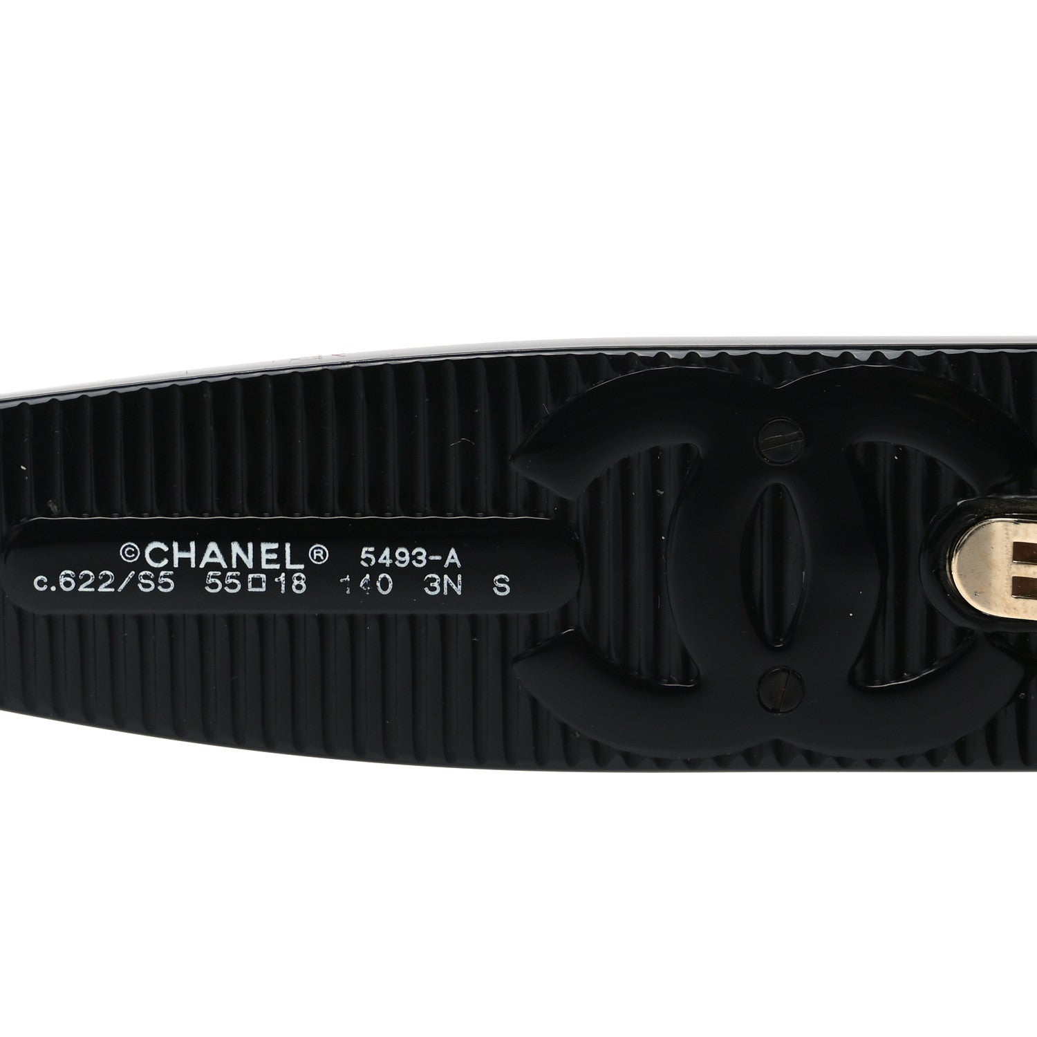 Chanel Acetate Rectangle Sunglasses 5493-A Black 6 of 7