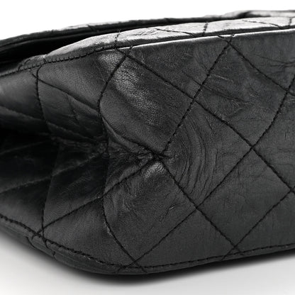 Chanel Metallic Aged Calfskin Quilted 2.55 Reissue 227 Flap Black 9 of 14