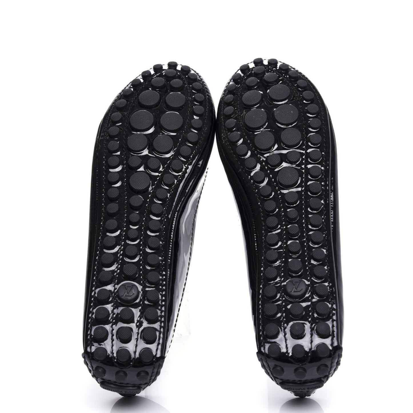 Patent Calfskin Oxford Ballerina Flats 40.5 Black