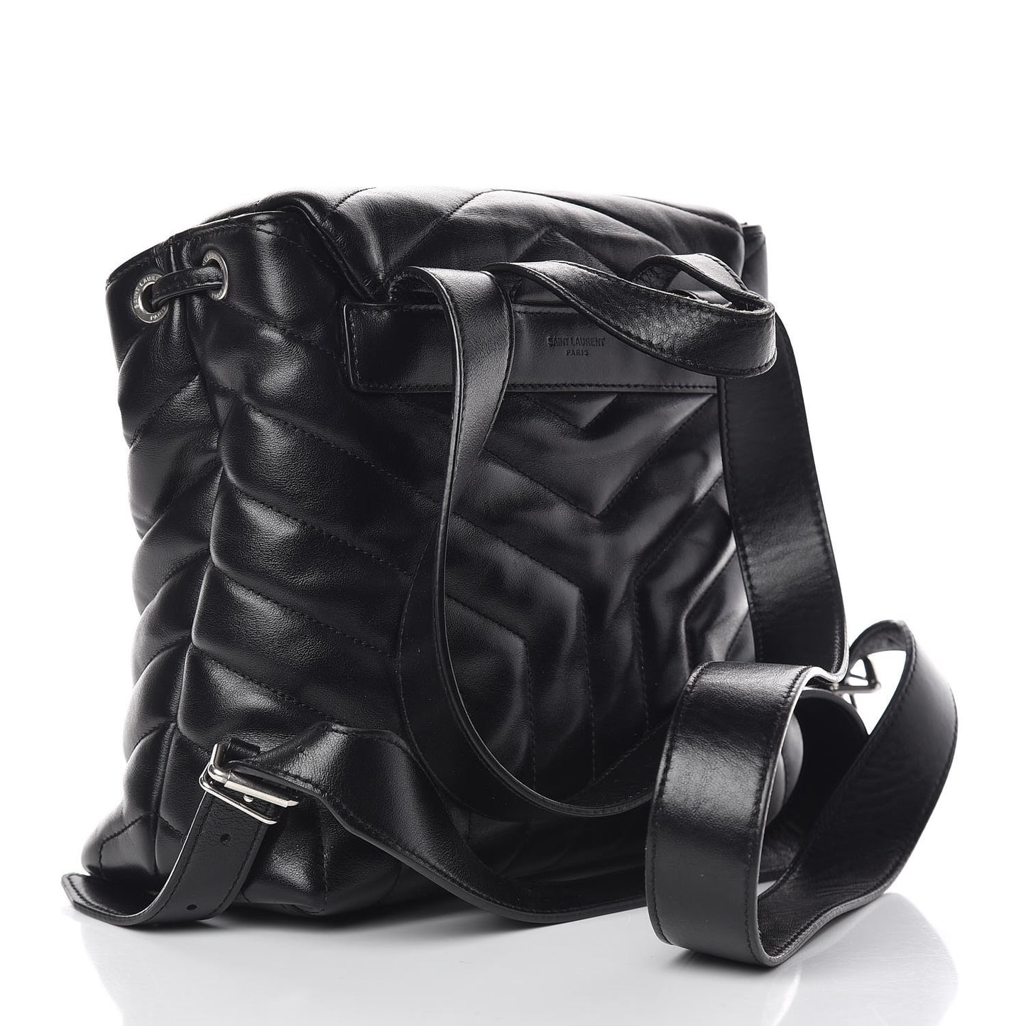 Calfskin Y Quilted Monogram Small Loulou Backpack Black