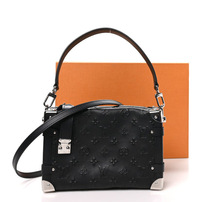 Louis Vuitton Calfskin Debossed Monogram Side Trunk Black 10 of 10
