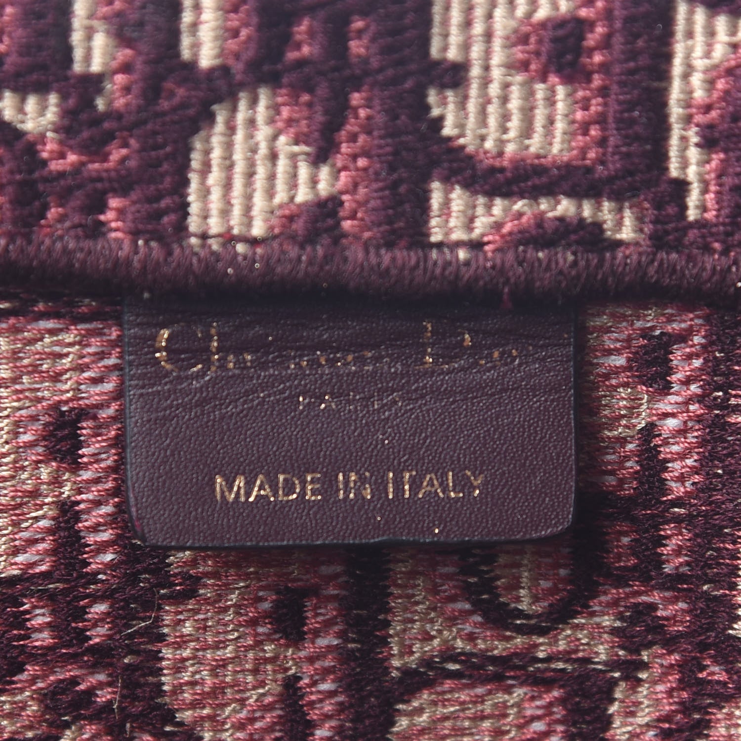 Christian Dior Oblique Large Book Tote Burgundy Multicolor 8 of 8