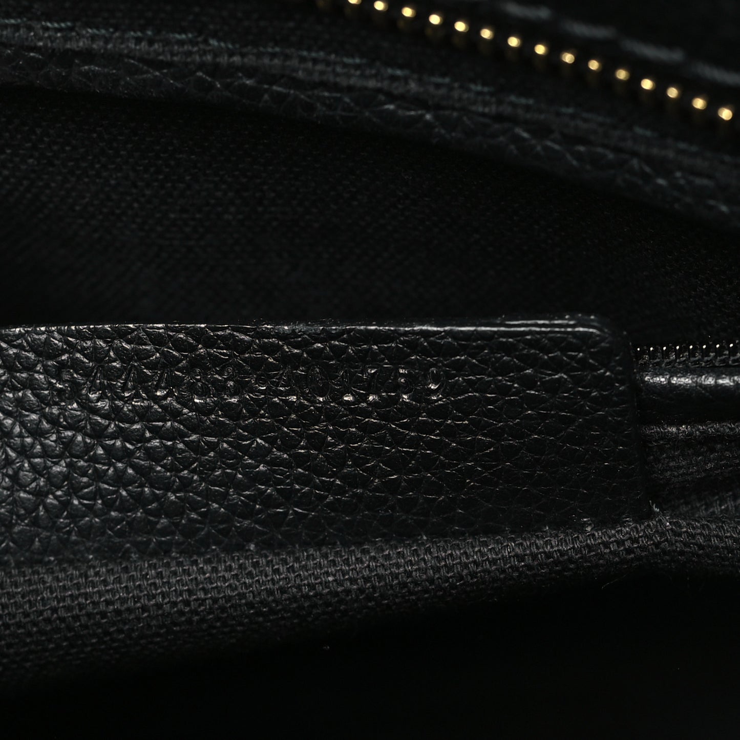 Pebbled Calfskin Padlock Pocket Tote Black