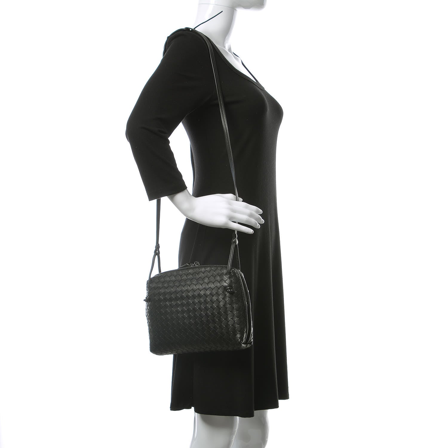 Bottega Veneta Nappa Intrecciato Nodini Bag Black 2 of 11