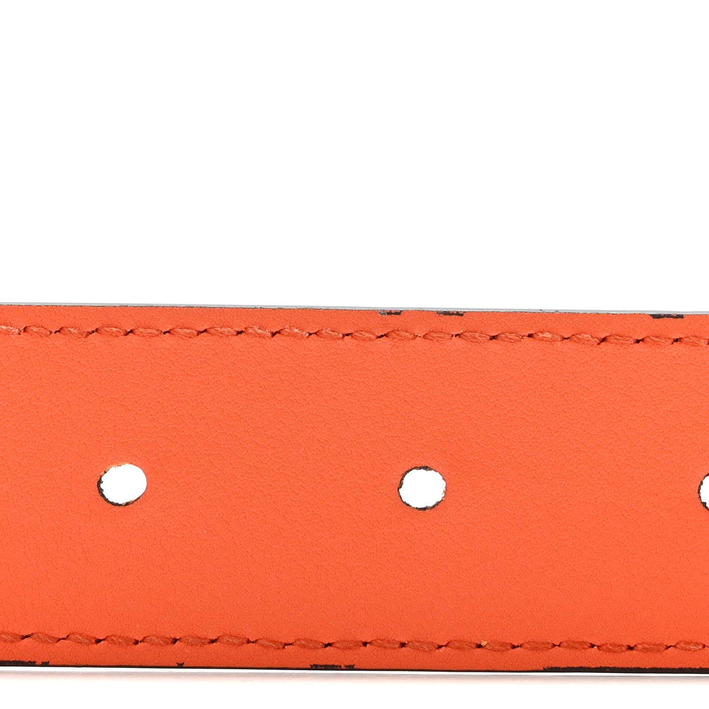 Azalea Calfskin Enamel Monochrome Double G Belt 90 36 Deep Orange