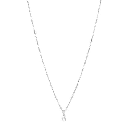 Piaget 18K White Gold Diamond Elegance Solitaire Pendant Necklace 1 of 4