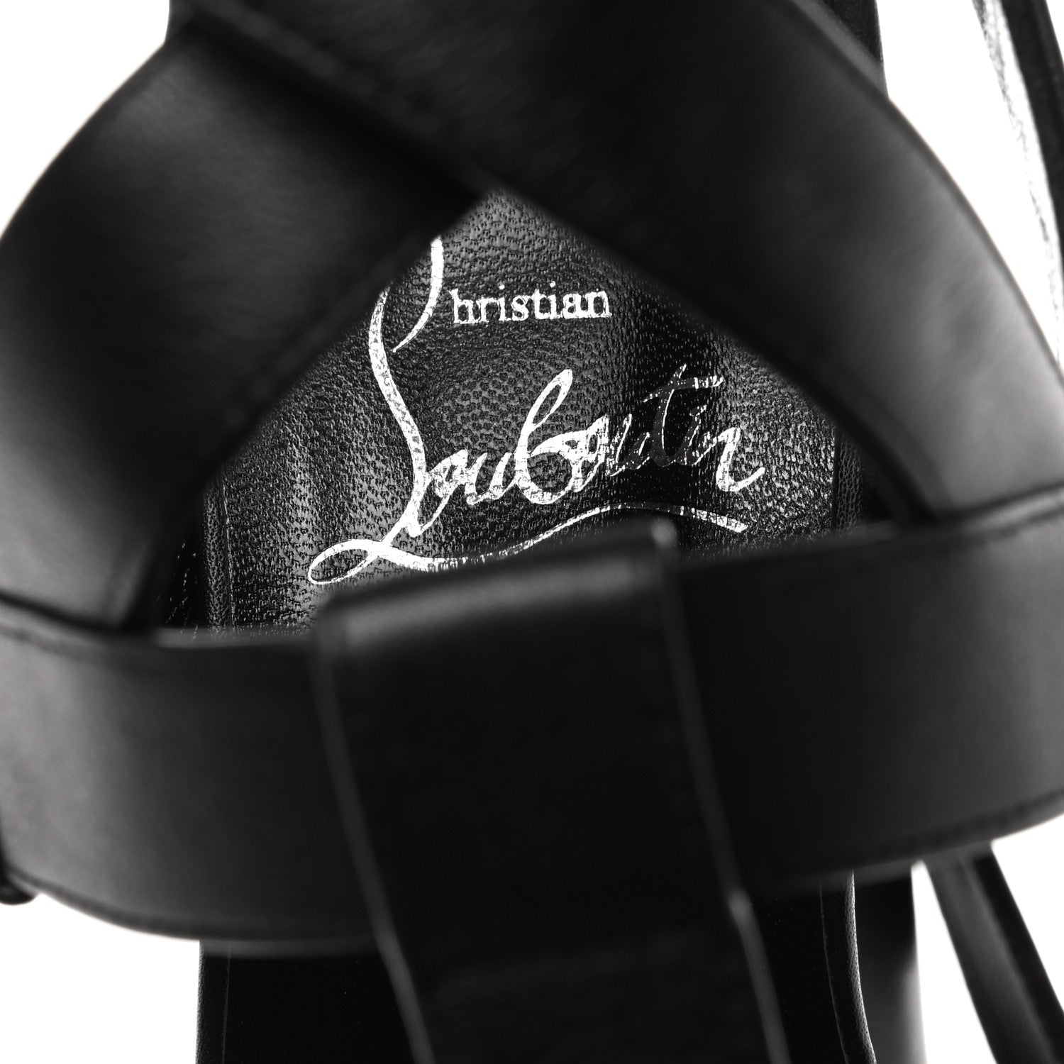 Christian Louboutin Calfskin Yazefatt Buckle Strap Platform Sandals 37 Black 7 of 8