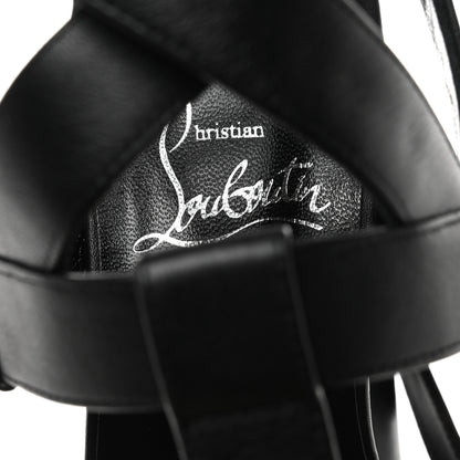 Christian Louboutin Calfskin Yazefatt Buckle Strap Platform Sandals 37 Black 7 of 8