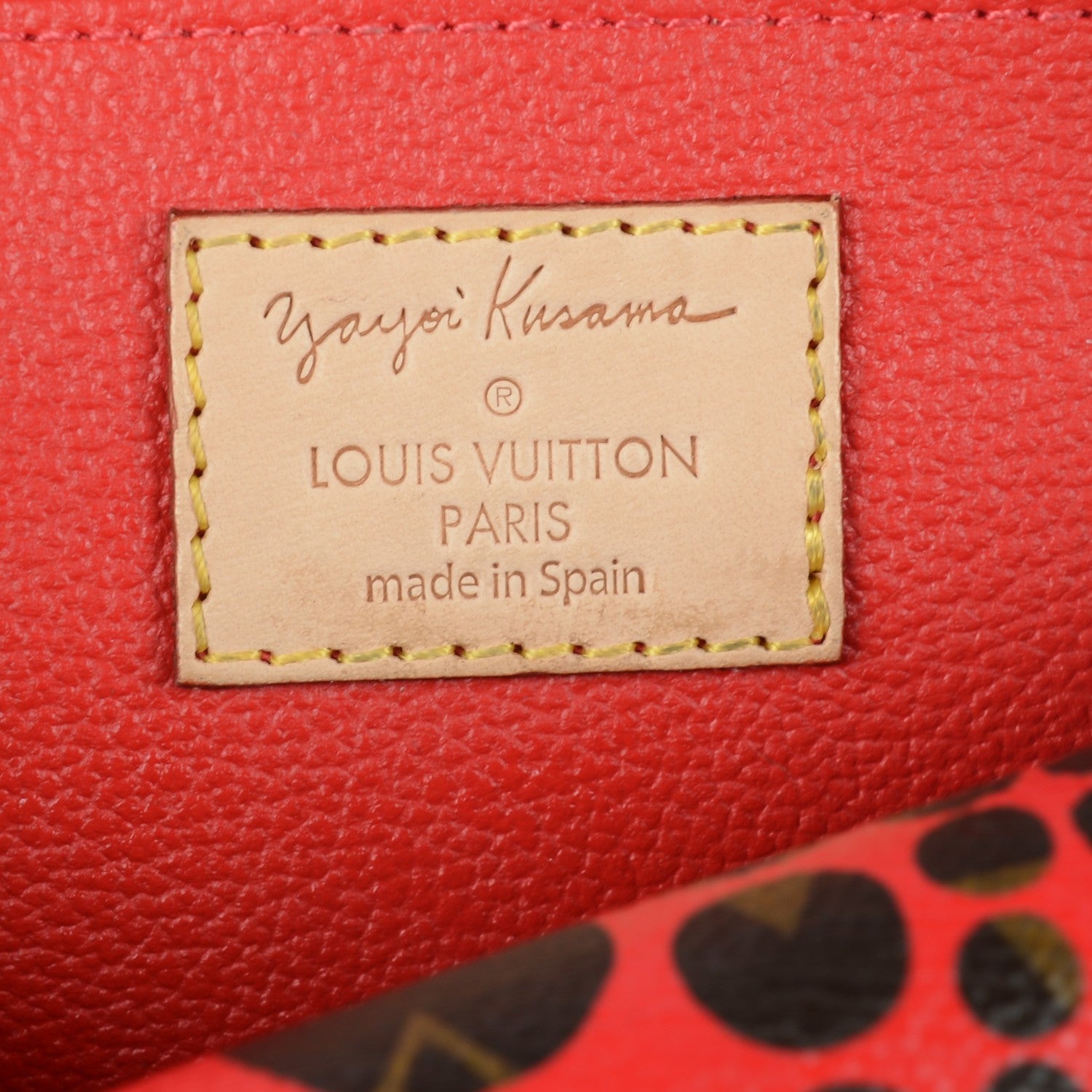 Louis Vuitton Monogram Kusama Pumpkin Dots Cosmetic Pouch Red 6 of 7