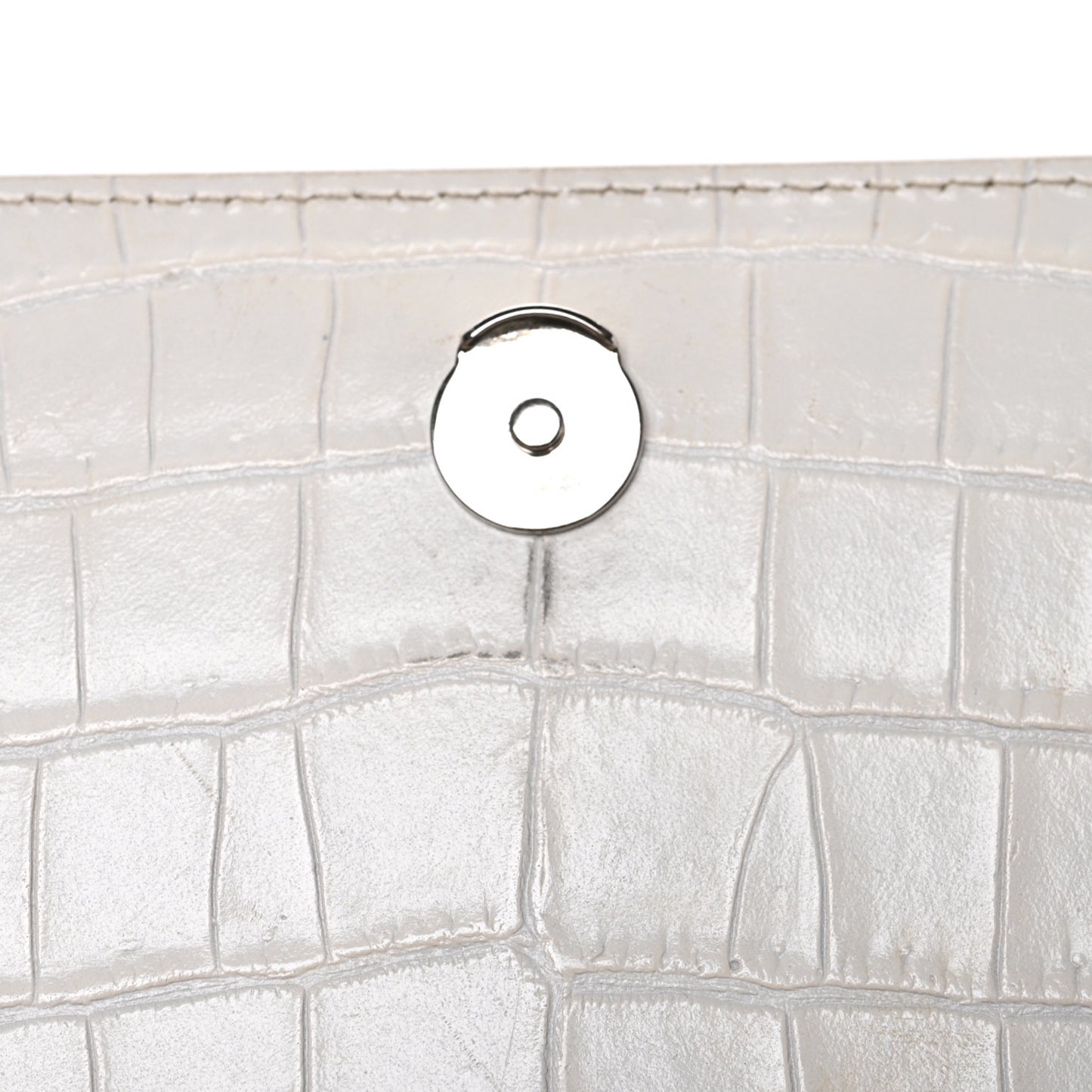 Calfskin Crocodile Embossed Medium Monogram Sunset Blanc Vintage