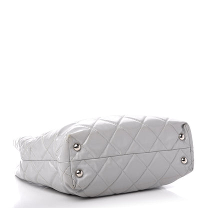 Chanel Vinyl Quilted In The Business North South Tote Light Grey 4 of 15