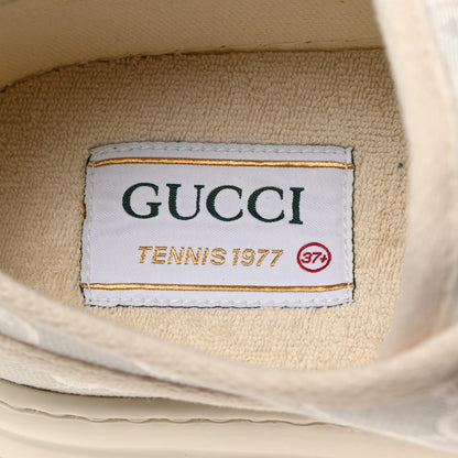 Gucci GG Monogram Womens 1977 Tennis Platform 52mm Sneakers 37.5 Great White Mystic White 6 of 8