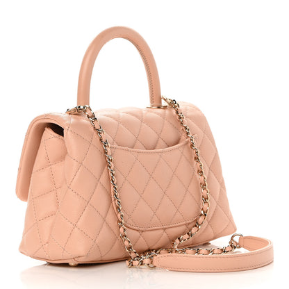 Chanel Caviar Quilted Mini Coco Handle Flap Light Pink 2 of 10