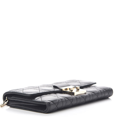 Christian Dior Lambskin Cannage Miss Dior Chain Wallet Black 5 of 10
