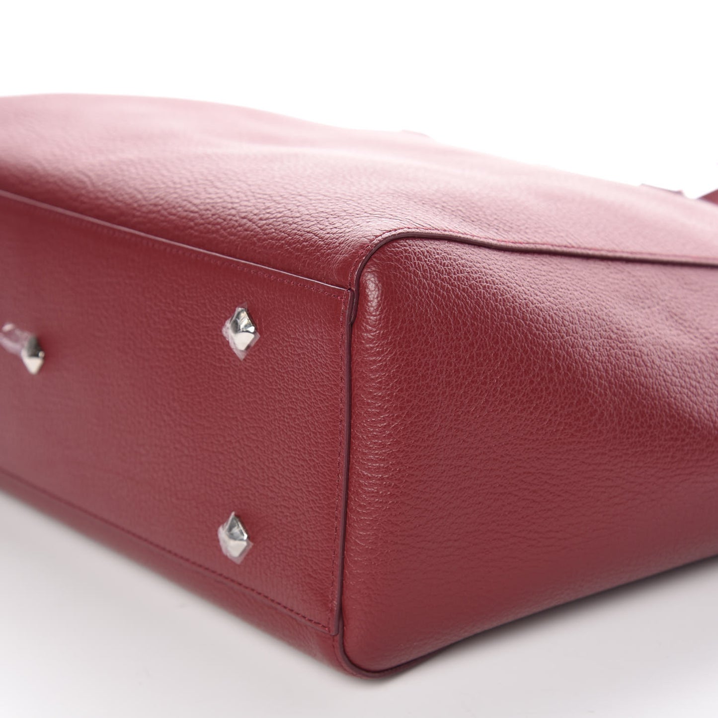 Grained Calfskin Medium Reversible Wandel Tote Ruby Tan