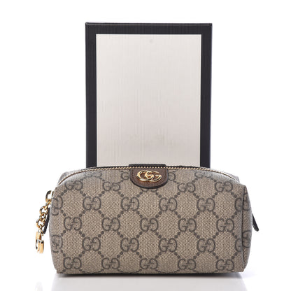 Gucci Soft GG Supreme Monogram Calfskin Small Ophidia Cosmetic Case Beige Ebony New Acero 9 of 9