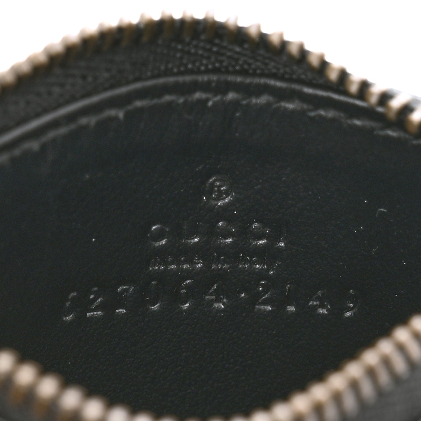 Calfskin Matelasse Chevron GG Marmont Key Case Card Holder Black