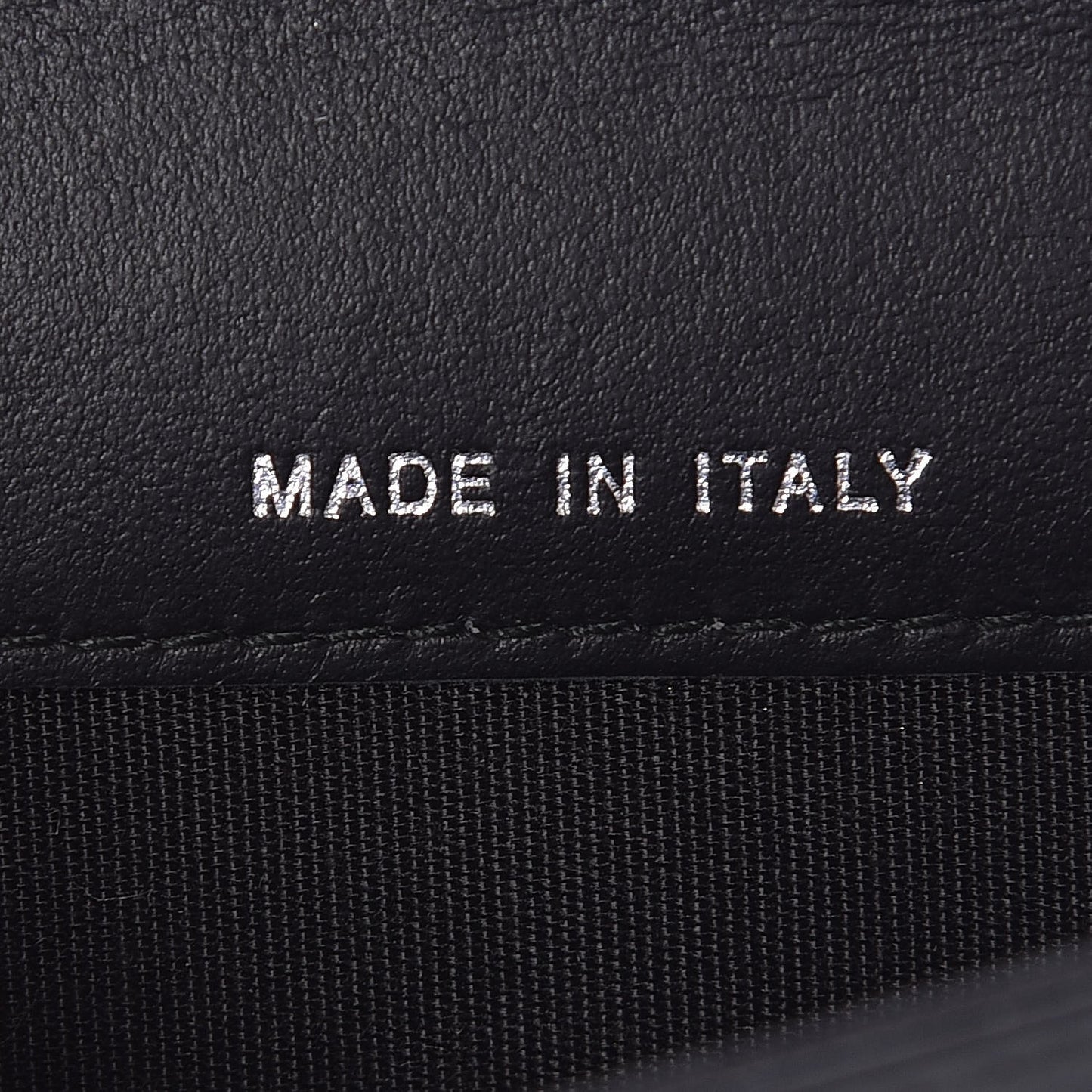 Calfskin Quilted Boy Card Holder Wallet Black