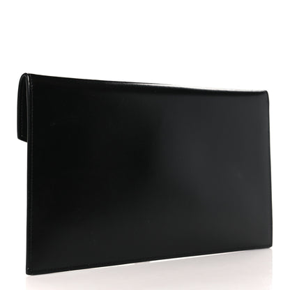 Saint Laurent Smooth Shiny Calfskin Monogram Uptown Pouch Black 3 of 7